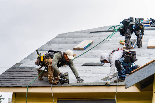 Professional Gutter Installation technician working in Township Of Washington, NJ